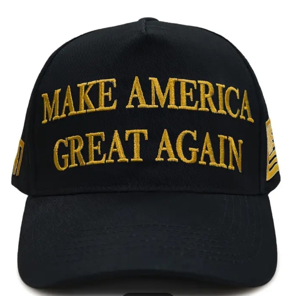 COPY - Gold MAGA Black Baseball Cap